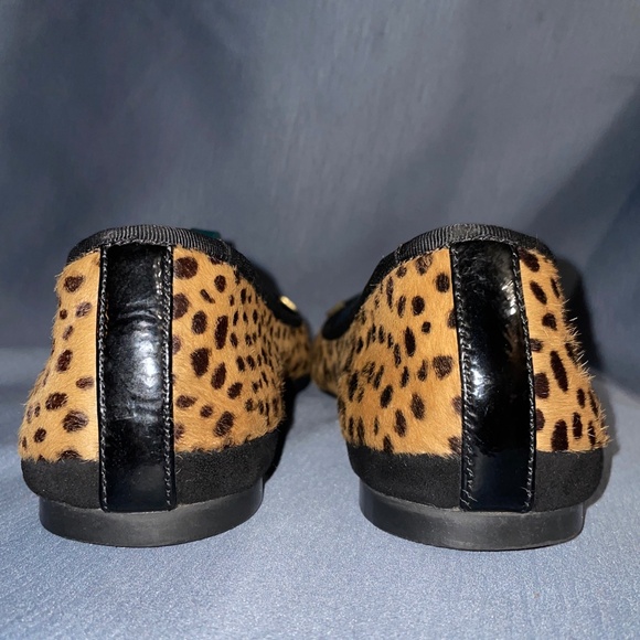 Coach Cheetah Print Genuine Haircalf & Cap Toe Ballet Flat KUDOS Women Sz 8.5 - Picture 4 of 9